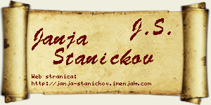 Janja Staničkov vizit kartica